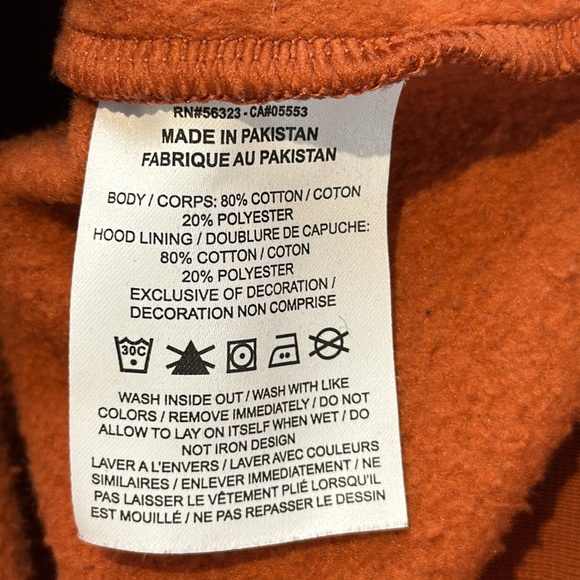 Nike Burnt Orange Full-Zip Hoodie Medium - Picture 5 of 6